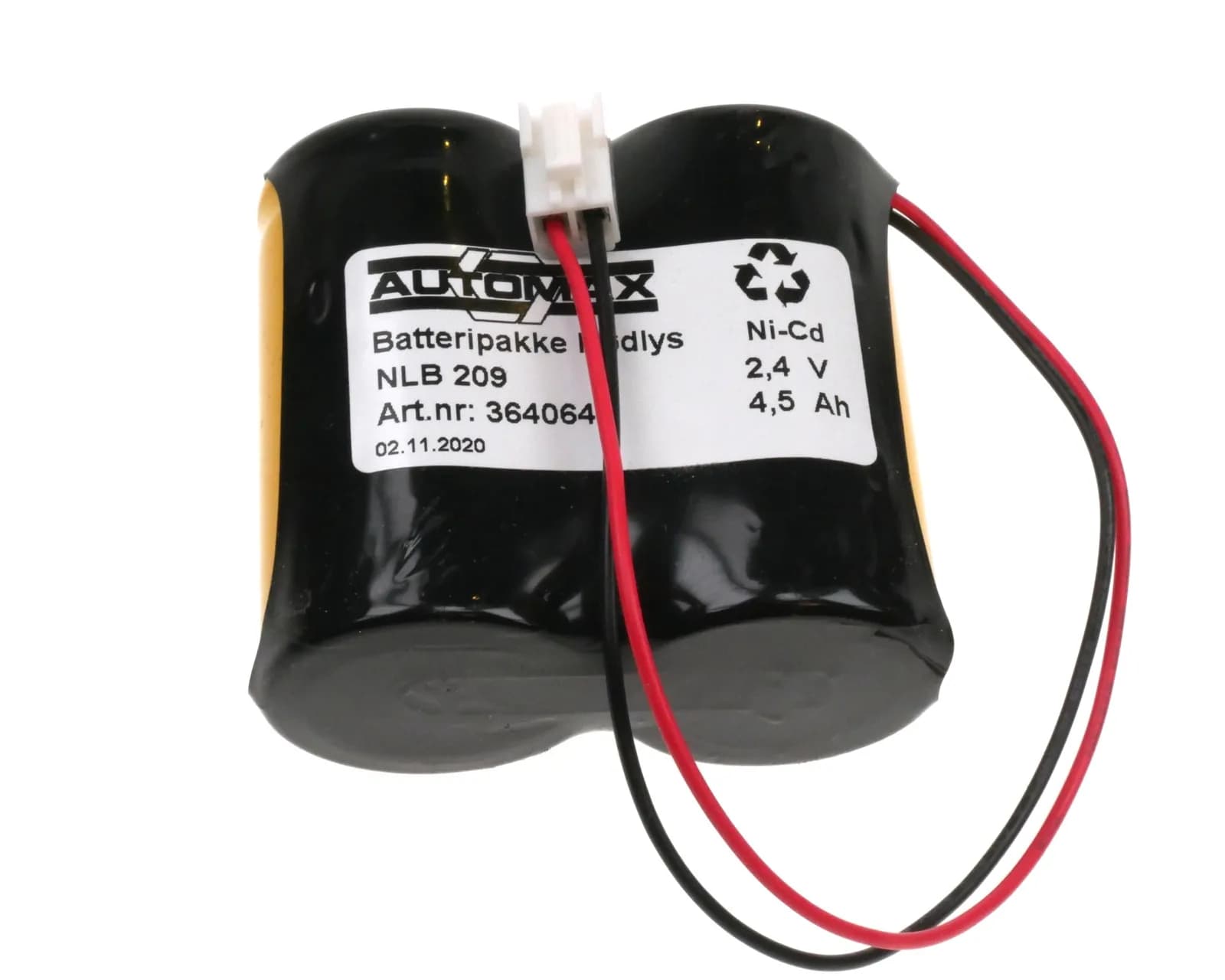 NLB 209 (2,4V-4,5Ah-R-Plugg 13) – bilde 1 av 2