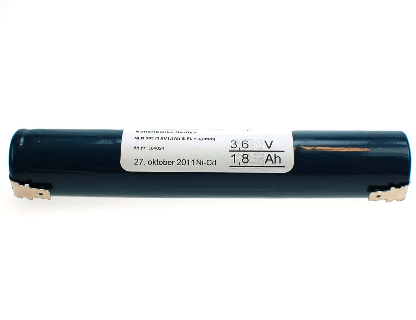 NLB 308 (3,6V1,8Ah-S-Fl.-+4,8) – bilde 1 av 2