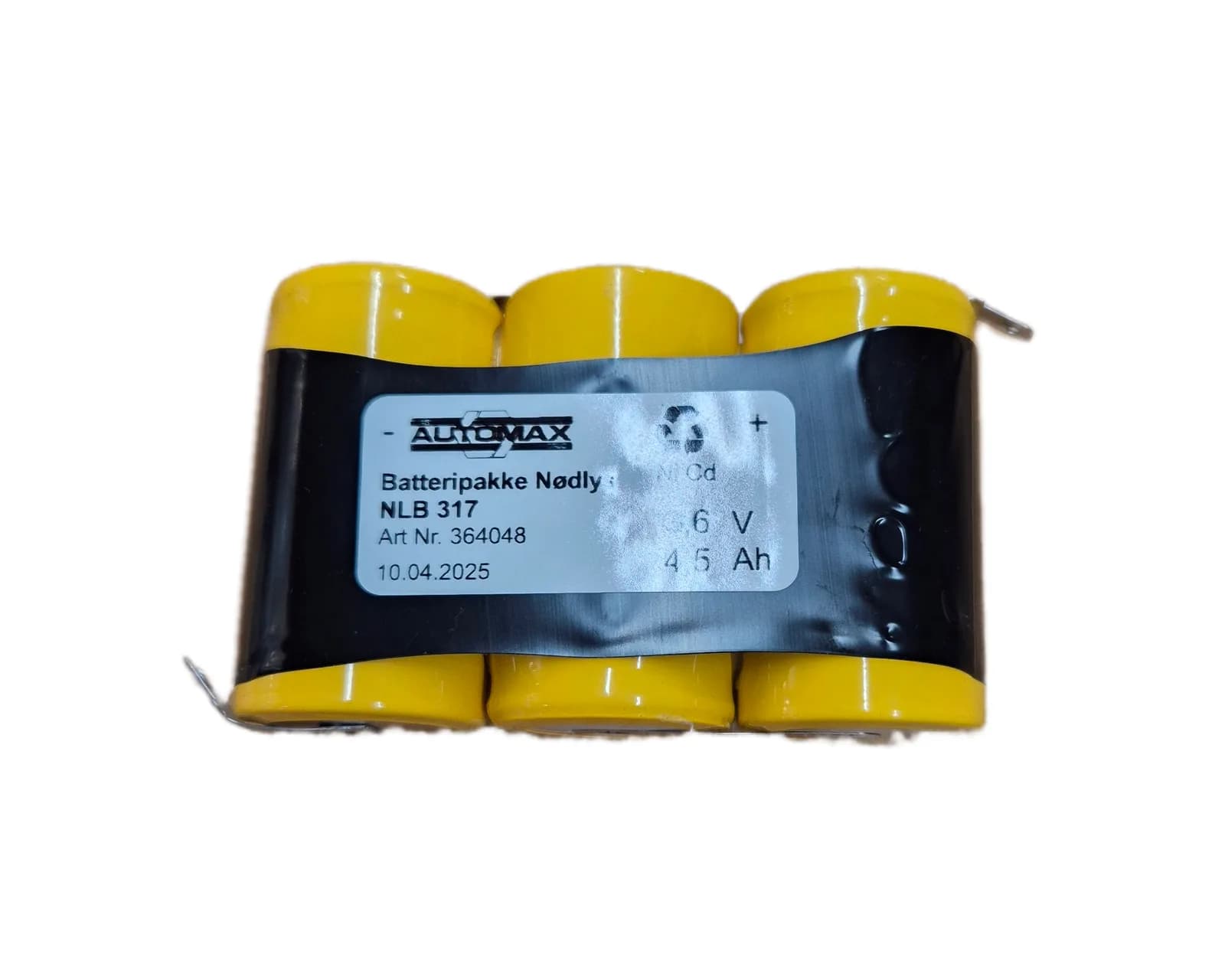 NLB 317 (3,6V4,5Ah-R- +-4,8 fl.stift) – bilde 1 av 2