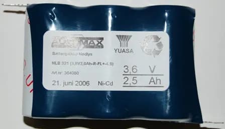 NLB 321 (3,6V2,5Ah-R-Fl.+-4,8)