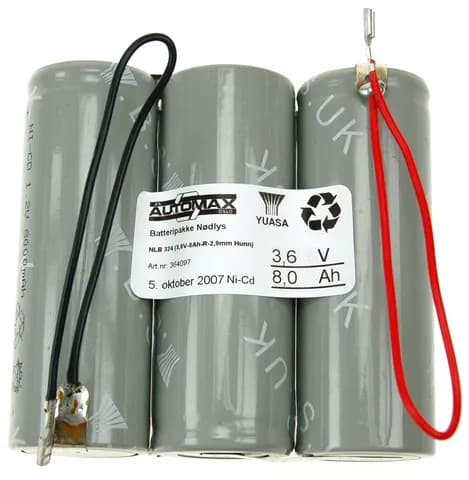 NLB 324 (3,6V-8Ah-R-2,9mm Hunn)