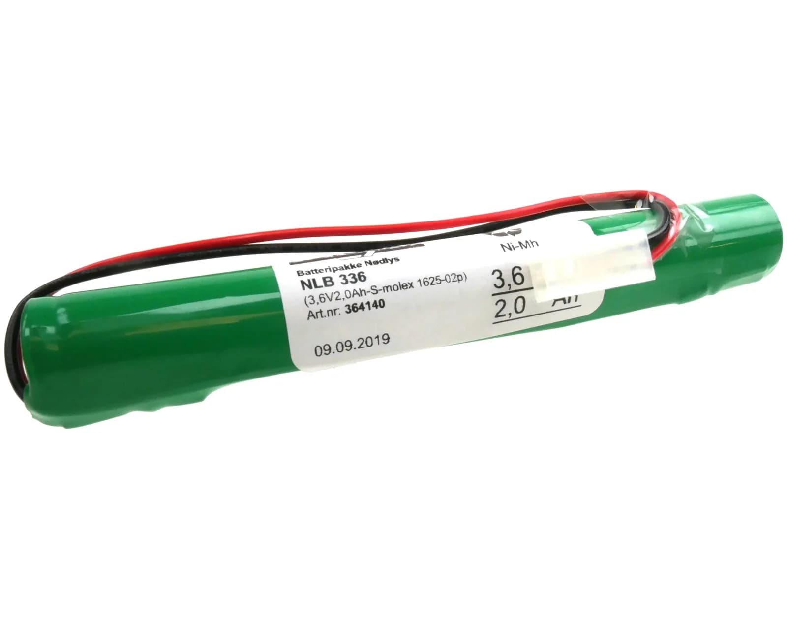 NLB 336 (3,6V2,0Ah-S-Plugg 20) – bilde 1 av 3