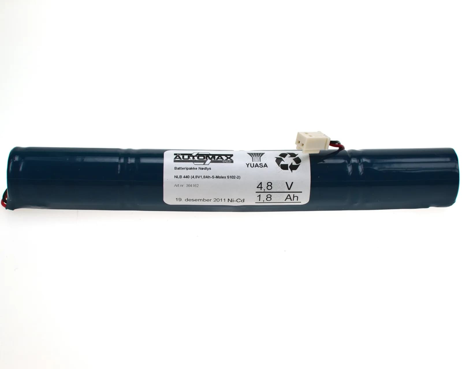 NLB 440 (4,8V1,8Ah-S-Plugg 24) – bilde 1 av 3