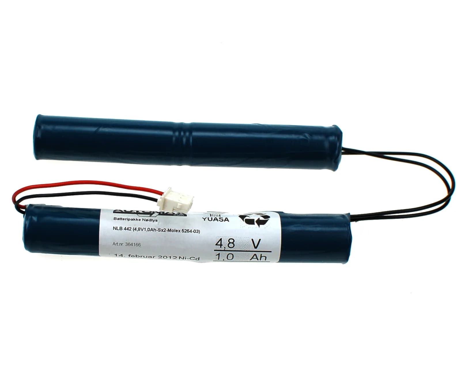 NLB 442 (4,8V1,0Ah-Sx2-Plugg 31) – bilde 1 av 2