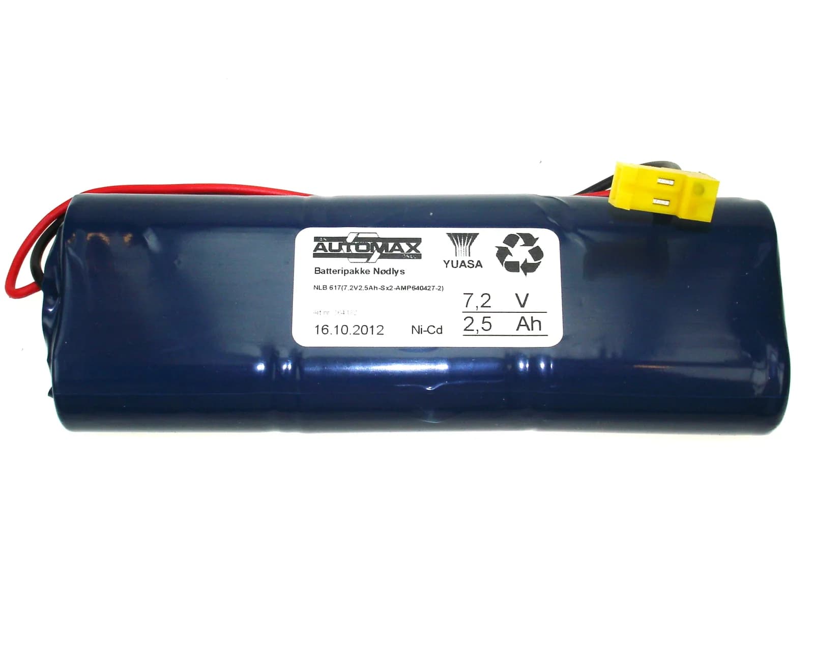 NLB 617(7,2V2,5Ah-Sx2-Plugg 14) – bilde 1 av 2
