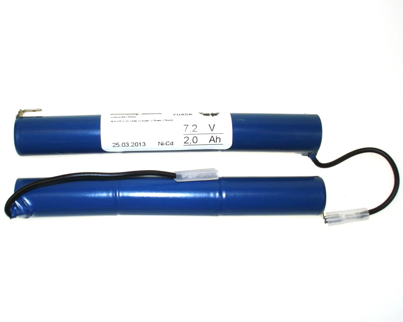 NLB 619 (7,2V-2,0Ah-2S-fl.stift +2,9hann-2,9hunn) – bilde 1 av 3