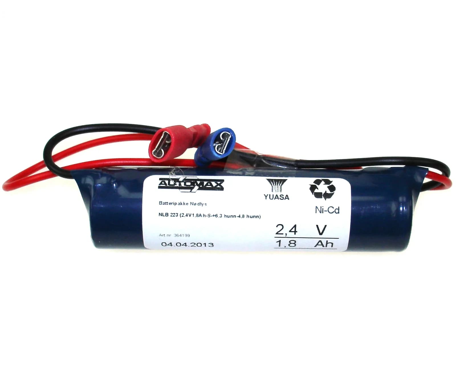 NLB 223 (2,4V1,8Ah-S-+6,3 hunn-4,8 hunn) – bilde 1 av 3