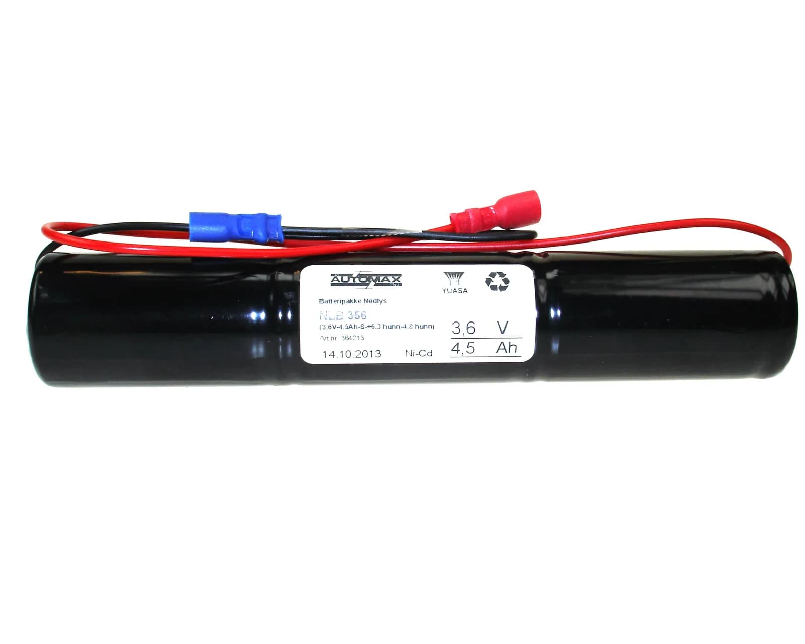 NLB 356 (3,6V-4,5Ah-S-+6,3 hunn-4,8 hunn) – bilde 1 av 3