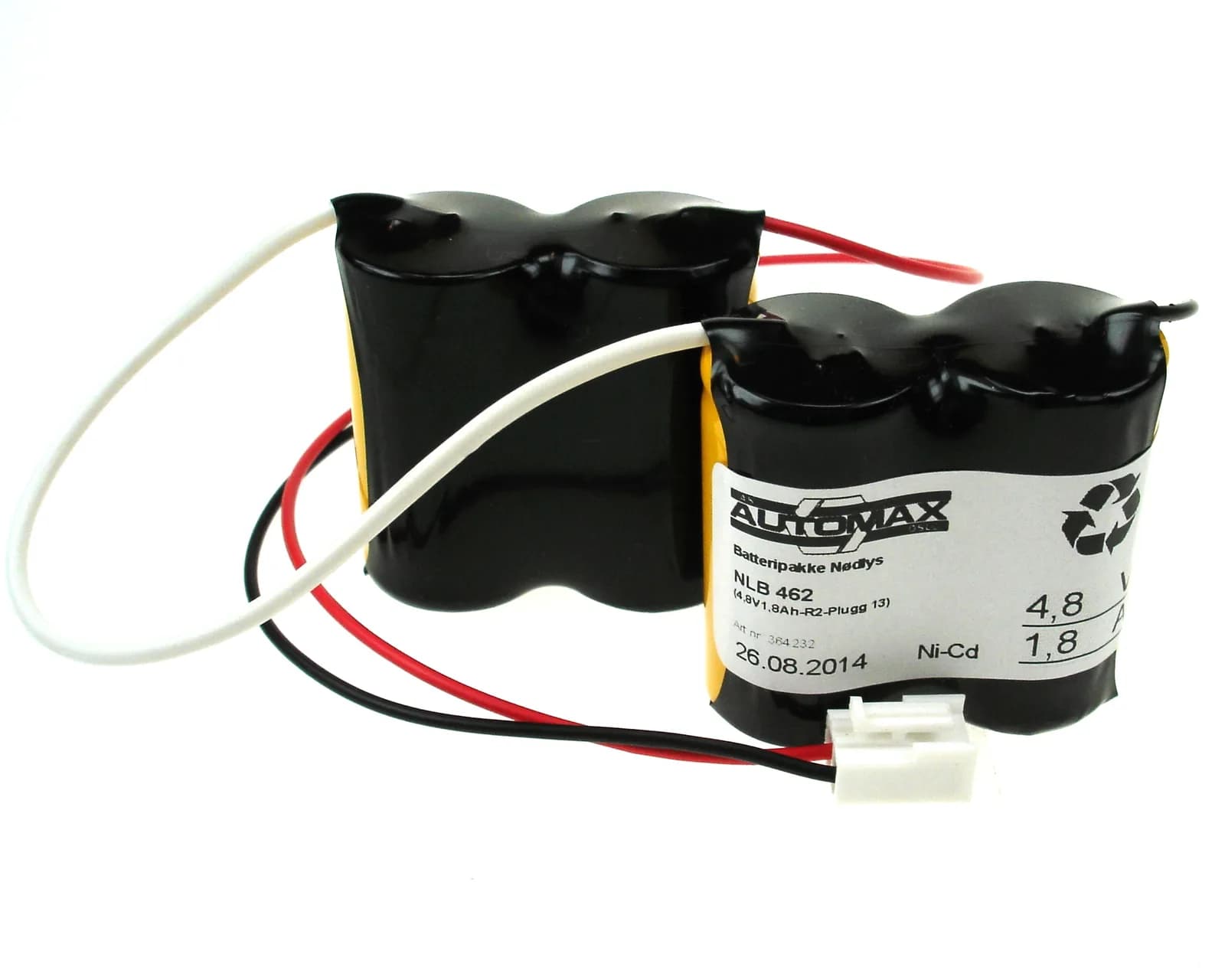 NLB 462 (4,8V1,8Ah-R2-Plugg 13) – bilde 1 av 2