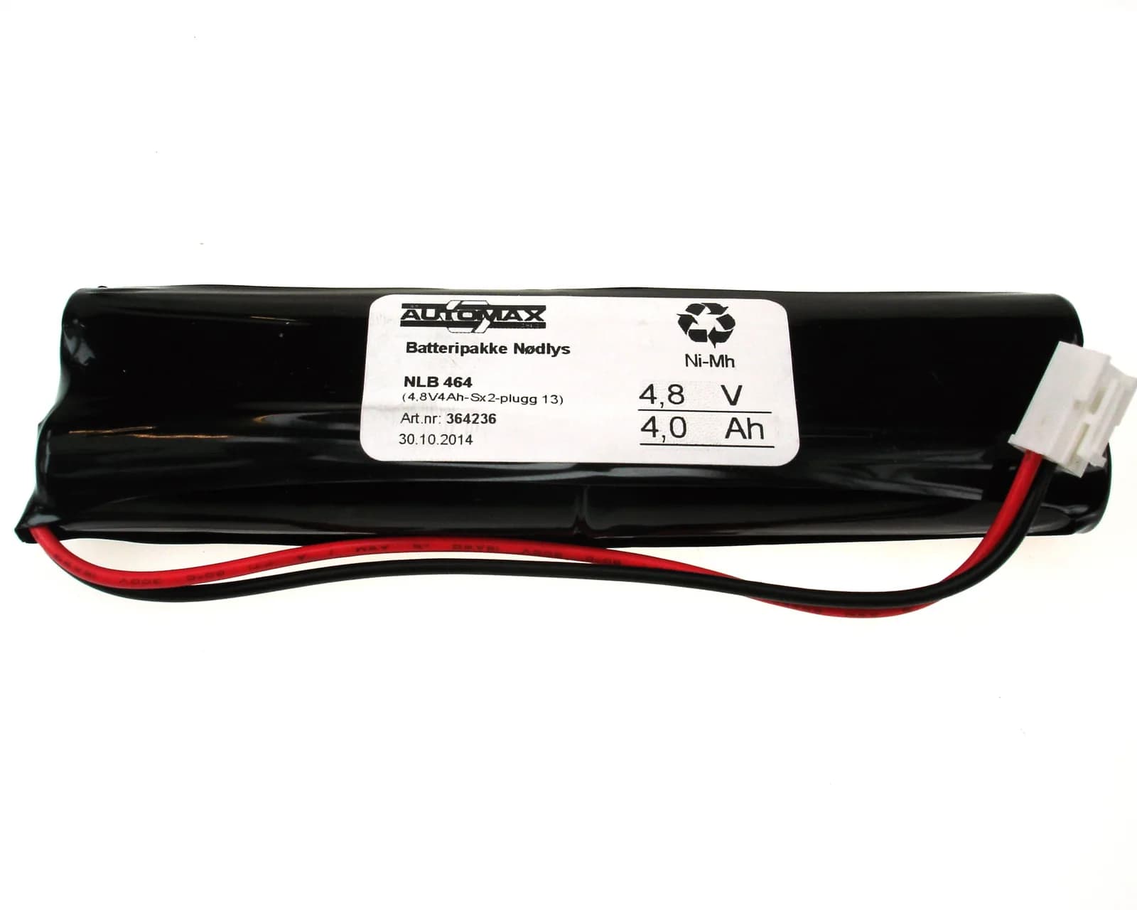 NLB 464 (4,8V4Ah-Sx2-plugg 13) – bilde 1 av 3