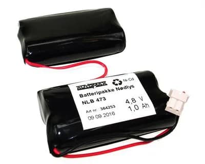 NLB 473 (4,8V1,0Ah-R2-Plugg 34) – bilde 1 av 3