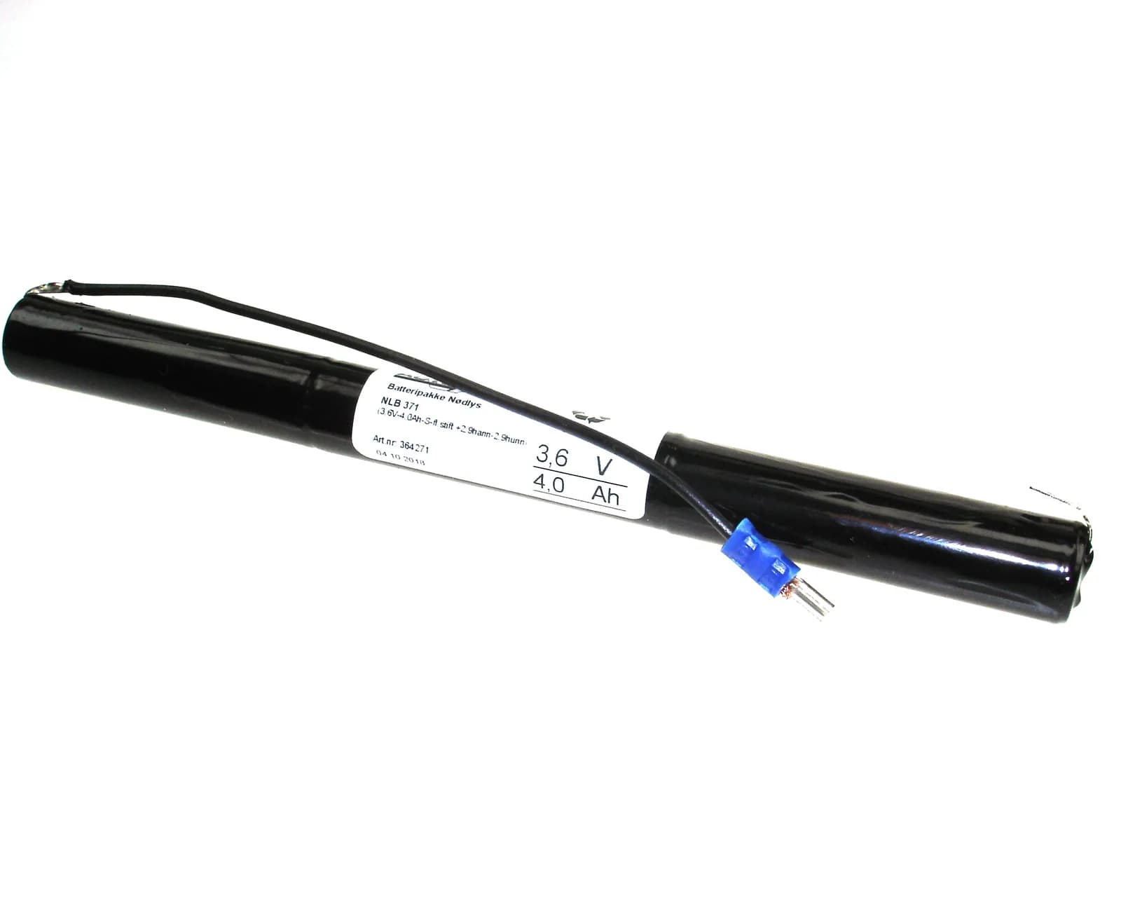 NLB 371 (3,6V-4,0Ah-S-fl.stift +2,9hann-2,9hunn) – bilde 1 av 3
