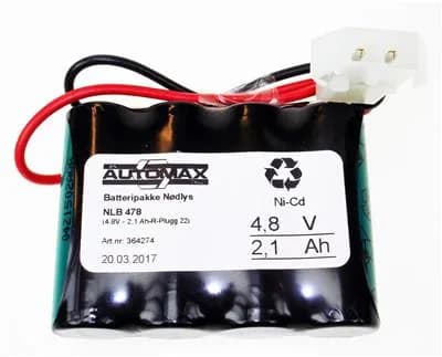 NLB 478 (4,8V-2,1 Ah-R-Plugg 22) – bilde 1 av 2