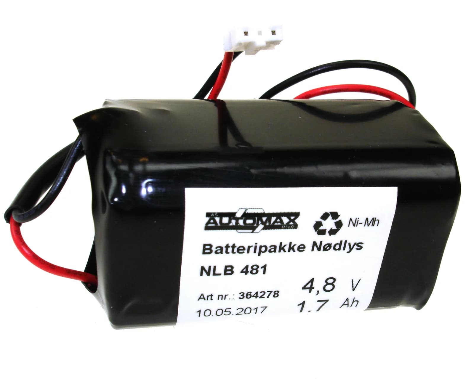 NLB 481 (4,8V1,7Ah-R2-Plugg52) – bilde 1 av 2
