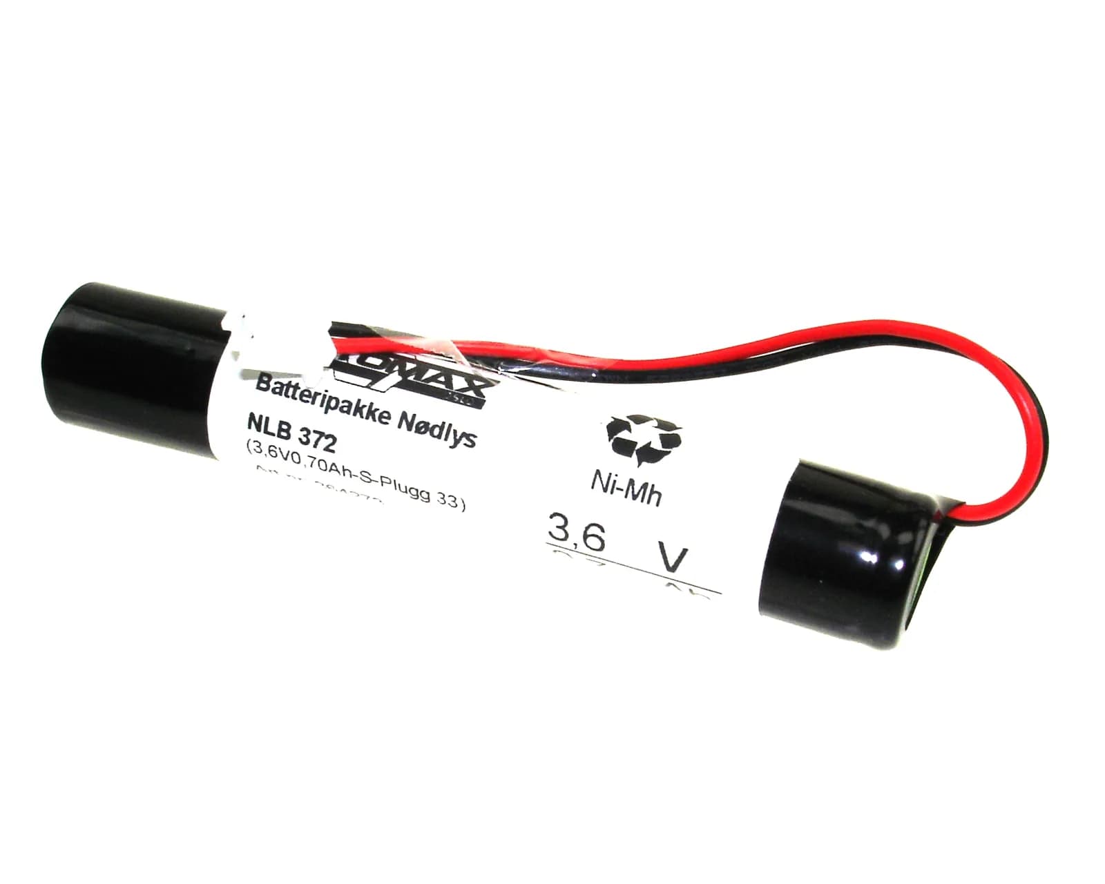 NLB 372 (3,6V0,70Ah-S-Plugg 33) – bilde 1 av 2