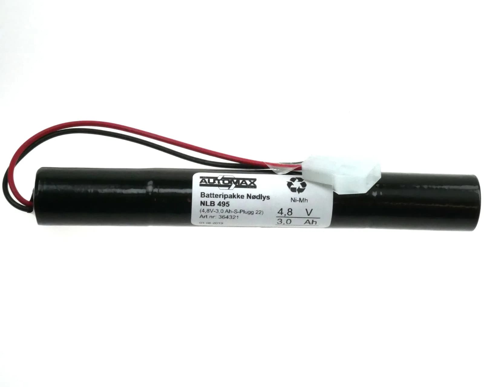 NLB 495 (4,8V-3,0 Ah-S-Plugg 22) – bilde 1 av 2