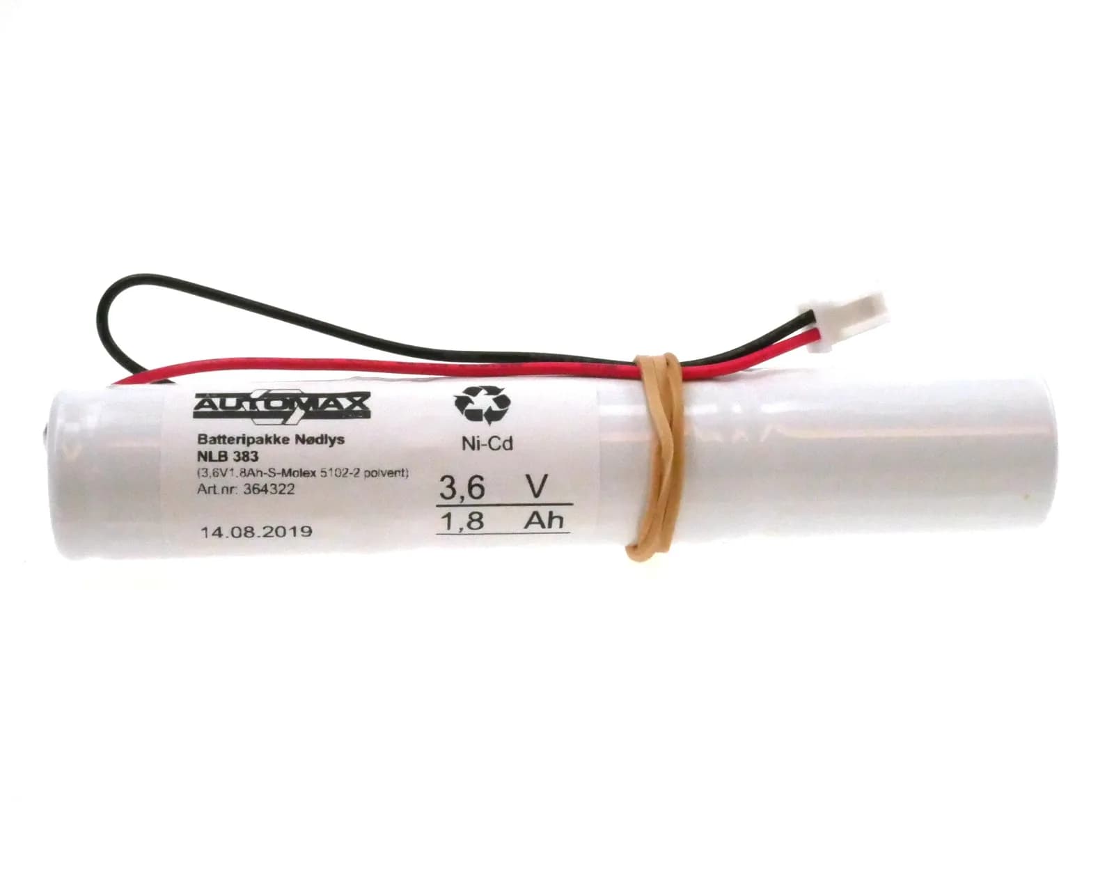NLB 383 (3,6V1,8Ah-S-Plugg 24-polvent) – bilde 1 av 2