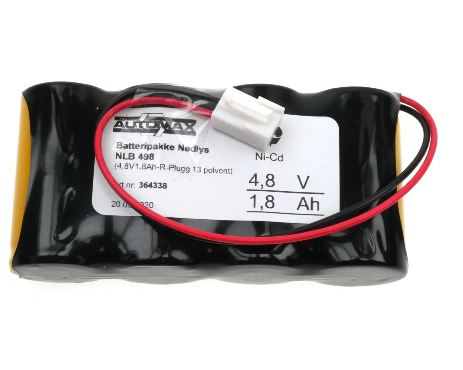 NLB 498 (4,8V1,8Ah-R-Plugg 13 polvent) – bilde 1 av 2