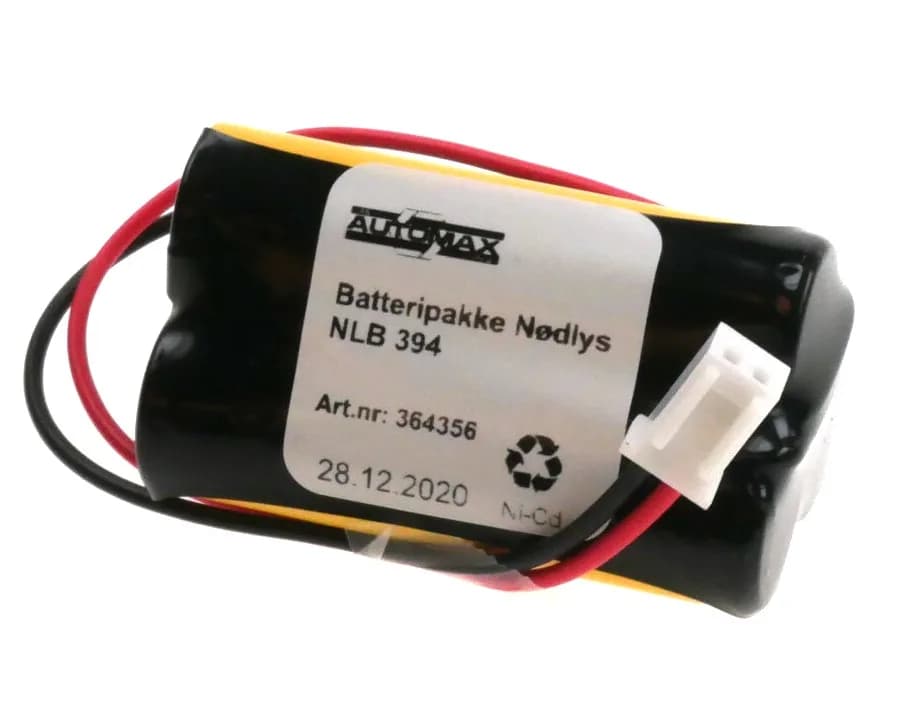 NLB 394 (3,6V1,0Ah-R-trekant-Plugg 24) – bilde 1 av 2