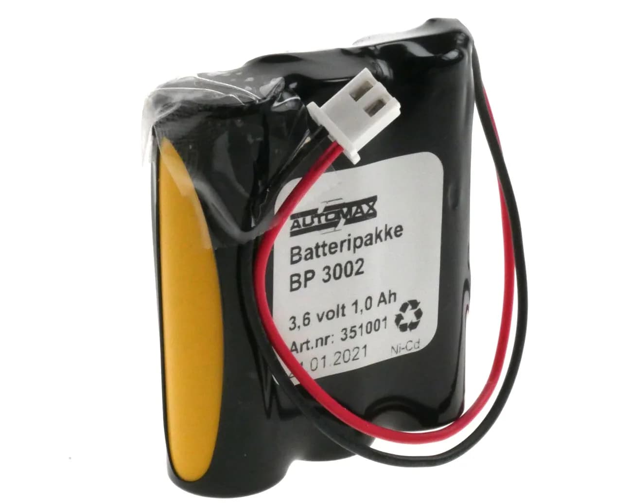 BP 3002 (3,6V-1,0Ah-R-Plugg 33) – bilde 1 av 2
