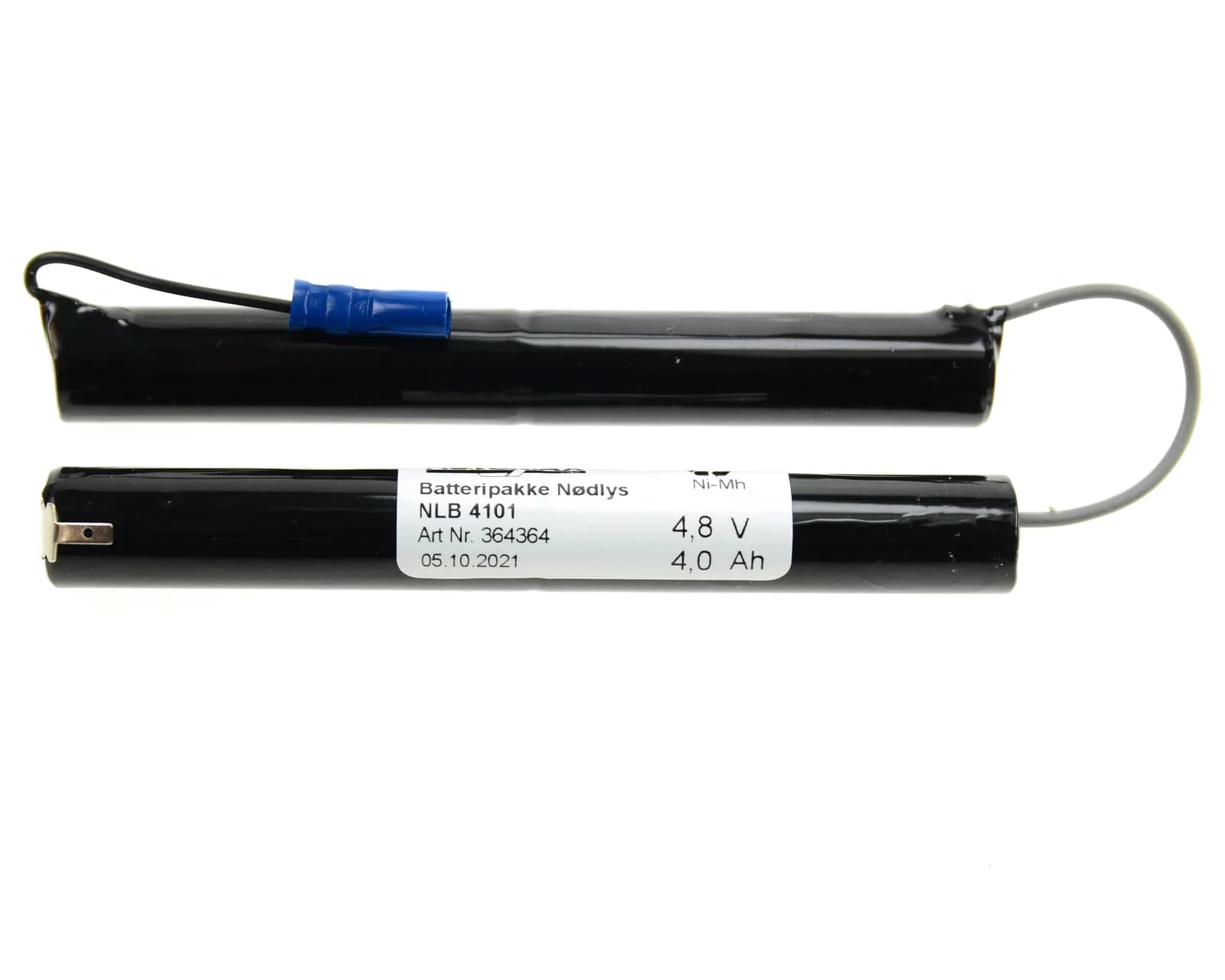 NLB 4101 (4,8V-4,0Ah-S2-fl. stift han + 2,9 hunn-2,9 mm) – bilde 1 av 3