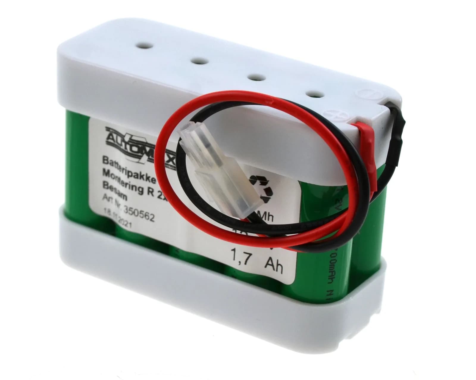 Batteripakke Besam (12V-1,7Ah-Plugg12) – bilde 1 av 2