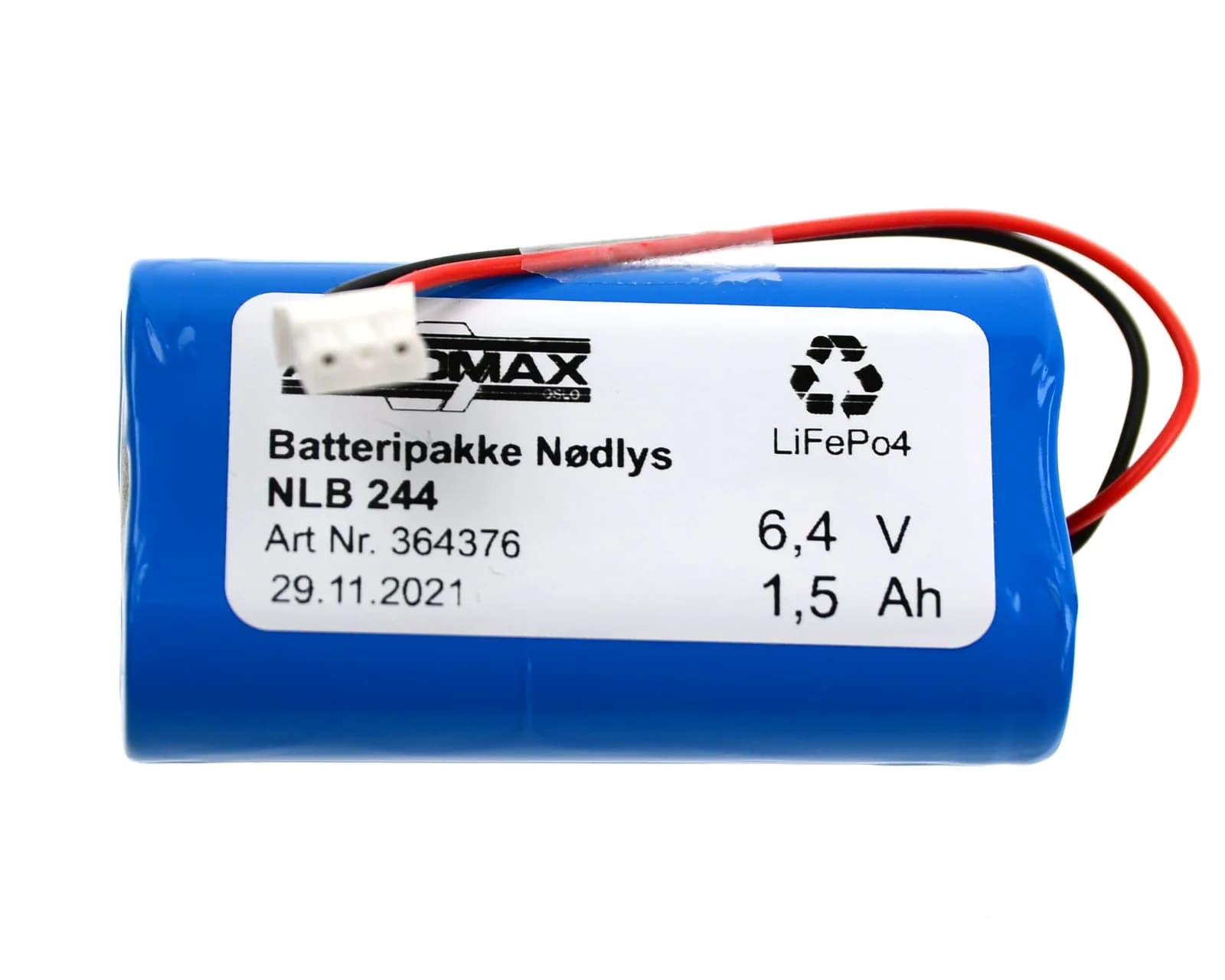 NLB 244 (6,4V-1,5AH-R-PLUGG 31) – bilde 1 av 2