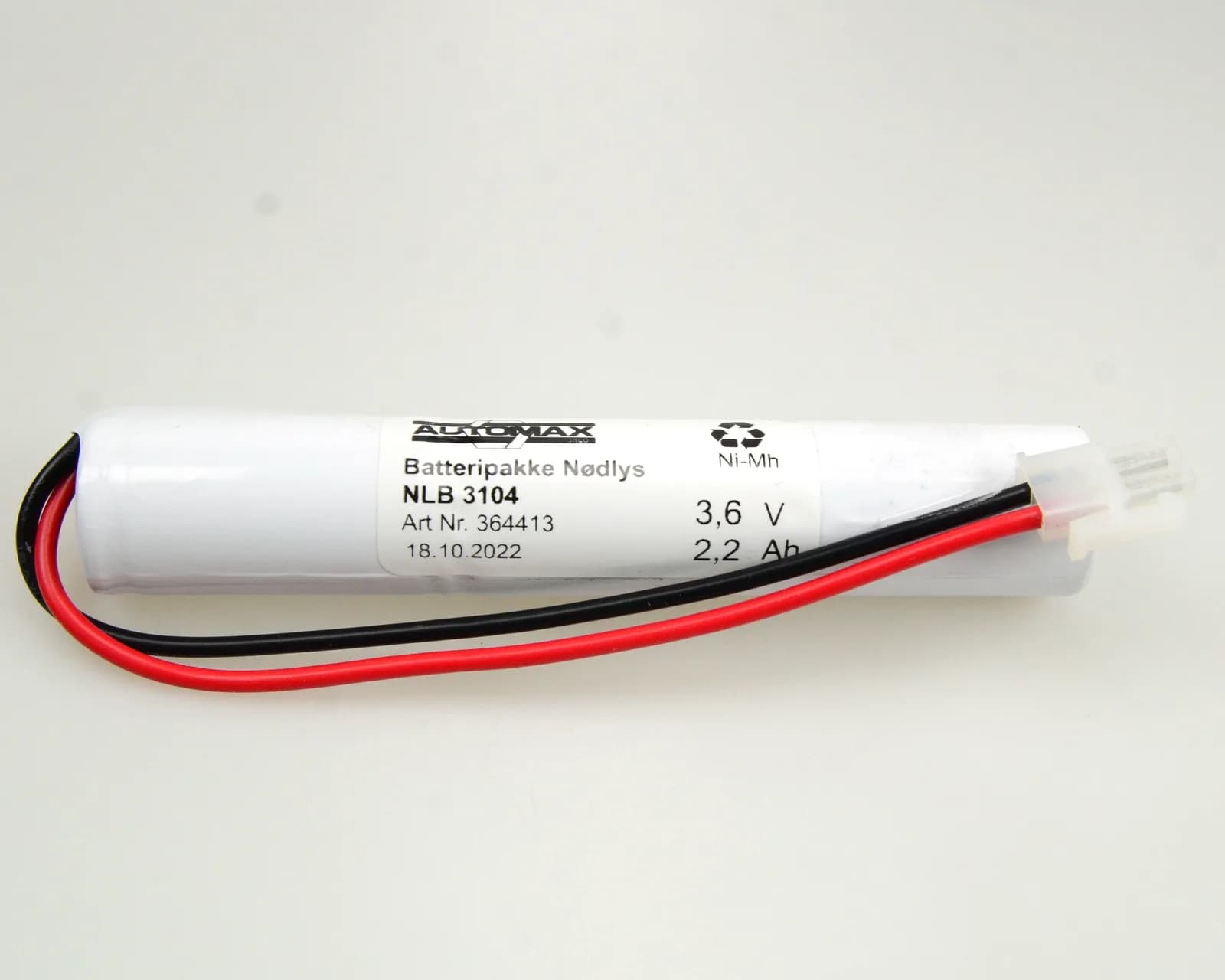 NLB 3104 (3,6V-2,2Ah-S-Plugg 12) – bilde 1 av 2
