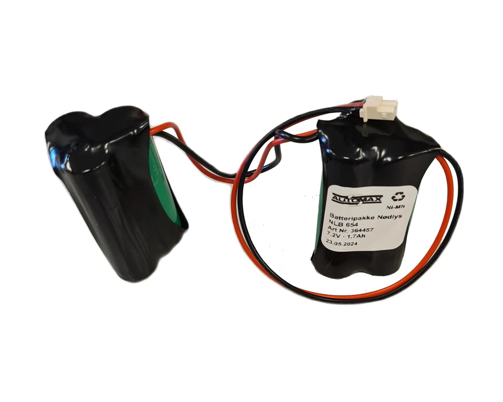 NLB 654 (7,2V-1,7AH 2RX3 trekant PLUGG 34) – bilde 1 av 2