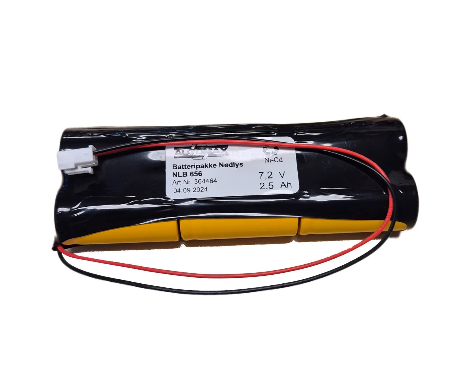 NLB 656 (7,2V2,5Ah-Sx2-Plugg 13) – bilde 1 av 2