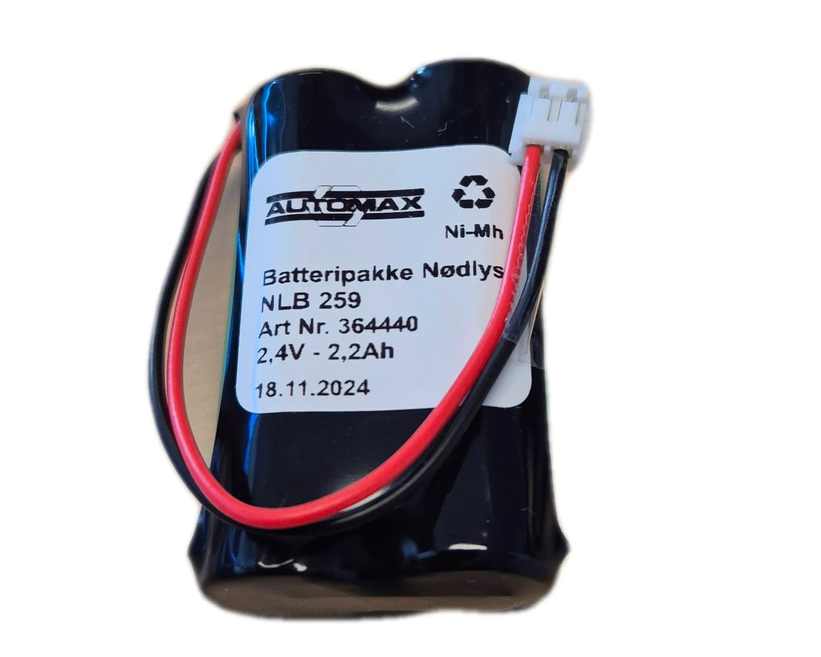 NLB 259 (2,4V-2,2Ah-R-Plugg 53) – bilde 1 av 2