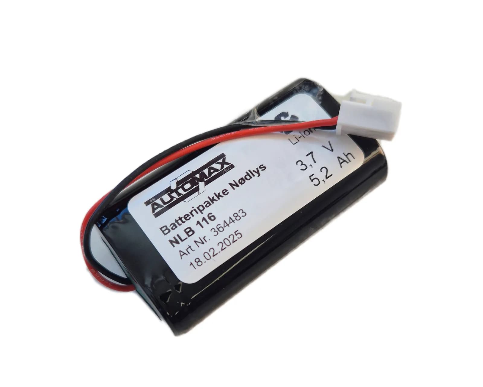 NLB 116 (3,7V-5,2Ah-R-Plugg 13 polvent) – bilde 1 av 2