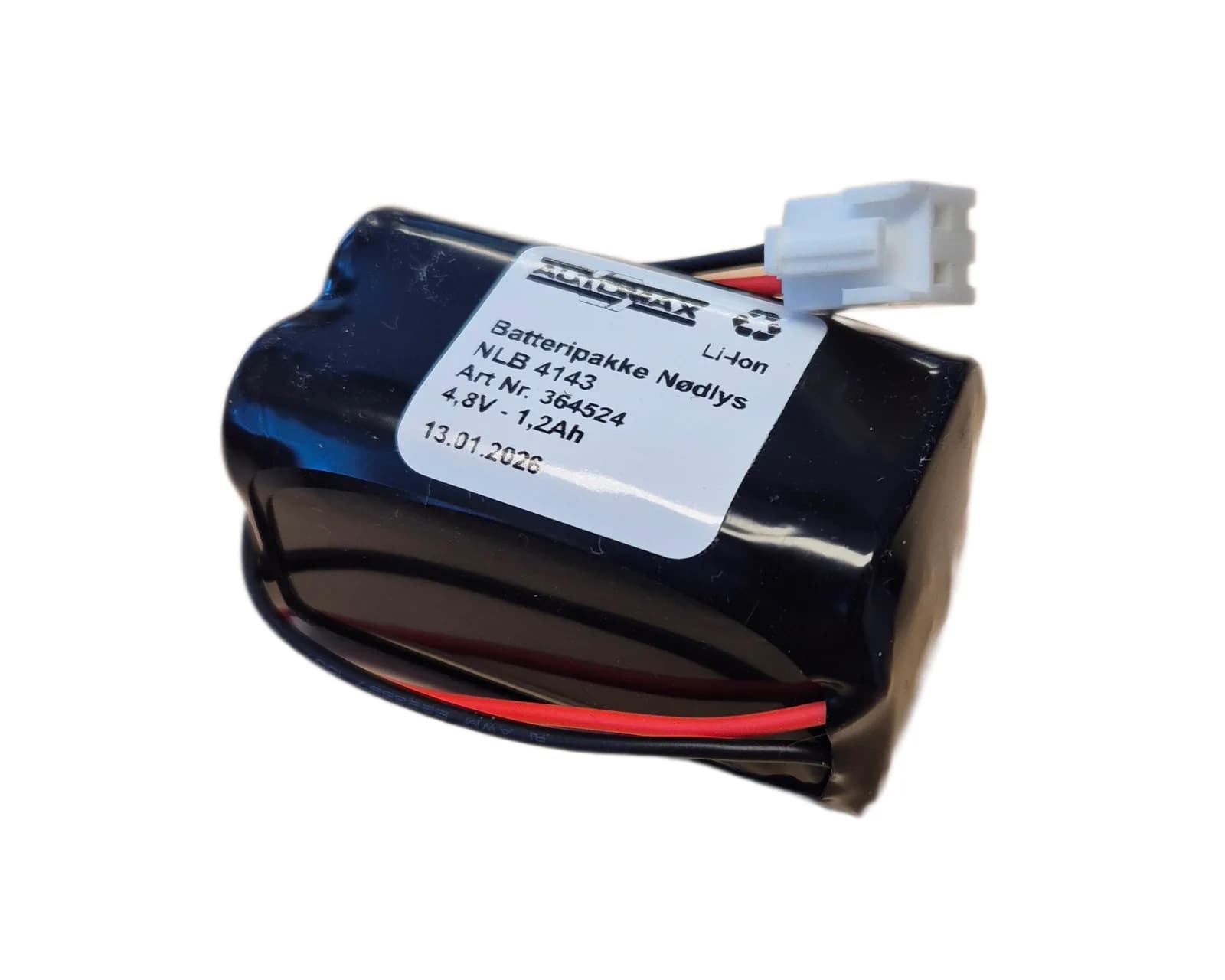 NLB 4143 (4,8V-1,2Ah-R-Plugg 13 polvent) – bilde 1 av 2